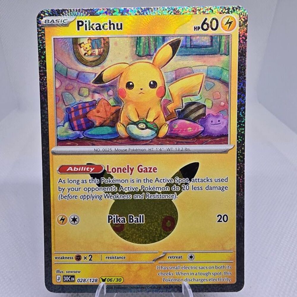 Pikachu #28 Pokemon 30th Celebration (06/30)